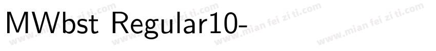 MWbst Regular10字体转换